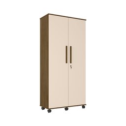 Armário Organizador Multiuso com 2 Portas Gold - Amêndoa/ Off White - 2