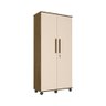 Armário Organizador Multiuso com 2 Portas Gold - Amêndoa/ Off White - 2
