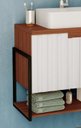 Ver imagem 2 de Conjunto de Banheiro New Cube 0,80cm Cinamomo/br Frisado