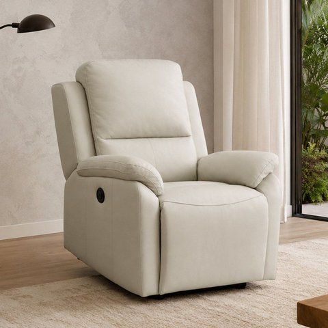 Poltrona do Papai Condor Elétrica e Reclinável em Couro Legítimo Premium