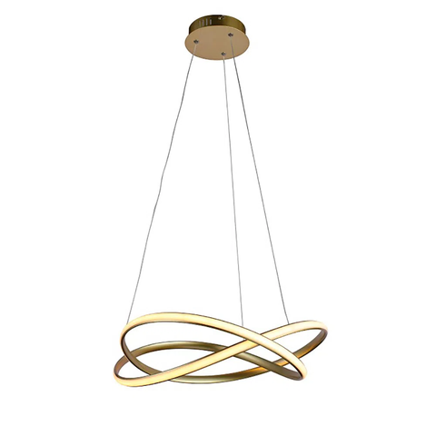 Pendente Nodo Dourado (d)50cm (a)15cm 1x36w 3000k 1188lm Led