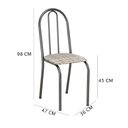 Ver imagem 4 de Kit 2 Cadeiras de Cozinha Califórnia Estampado Rattan Bege Pés de Ferro Preto - Pallazio