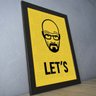 Kit com dois quadros - Série Breaking Bad - Lets Cook - Walter White e Jesse Pinkman - a4 24x33cm -  - 2