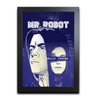 Quadro Série MR. Robot - Elliot Alderson - a4 24x33cm - azul - com vidro - 1
