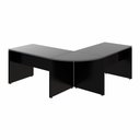 Ver imagem 4 de Mesa L Escritório 190cm X 70cm Pés Painel F5 Office Cor:cinza Sagrado com Preto