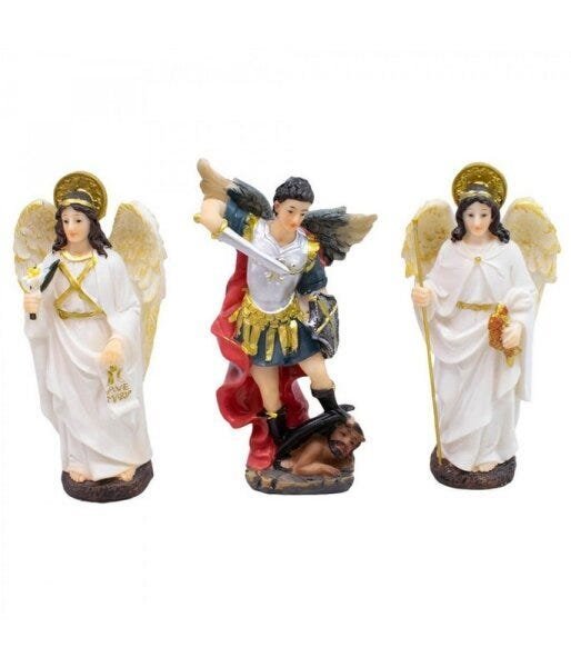 Três Arcanjos 11.5cm - Enfeite Resina - 6