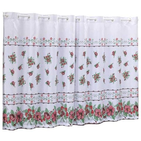 Cortina Cook Cozinha 2,40 x 1,40. Cor: Morangos