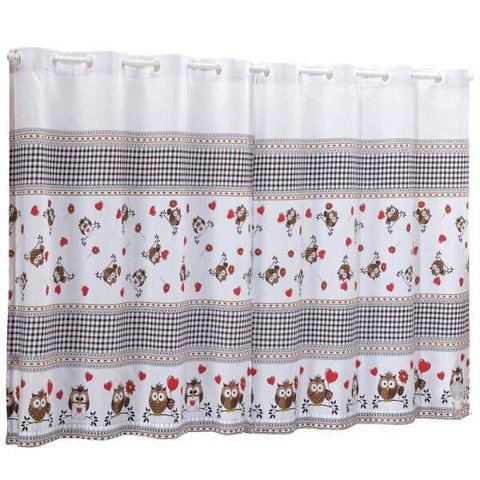 Cortina Cook Cozinha 2,40 x 1,40. Cor: Corujinha