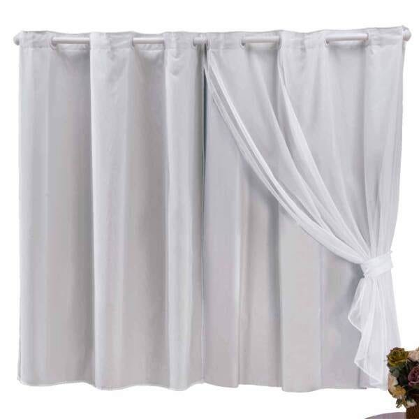 Cortina PVC Voil Corta Luz 2,80 x 1,60. Cor: Branco - 1