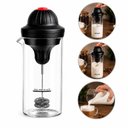 Ver imagem 1 de Mini Mixer Elétrico com Copo Mixer Eletrico de Mao Espumador Vidro Borossilicato Portátil Inox