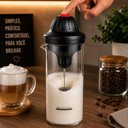 Ver imagem 2 de Mini Mixer Elétrico com Copo Mixer Eletrico de Mao Espumador Vidro Borossilicato Portátil Inox