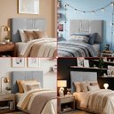 Ver imagem 3 de Cabeceira Painel Estofada Nevada Suede Cinza Solteiro 90cm para Cama Box