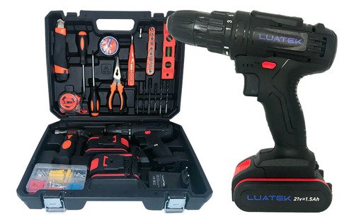 Parafusadeira Furadeira 21v 1400 Rpm Kit com Maleta