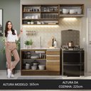 Ver imagem 7 de Armário de Cozinha Compacta 200cm Rustic Glamy Madesa 08