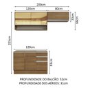 Ver imagem 4 de Armário de Cozinha Compacta 200cm Rustic Glamy Madesa 08