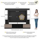 Ver imagem 6 de Estante Com Suporte Tv 65" Prateleiras C/ Espelho Oslo Multimóveis V3385 Preto/Lacca Fumê