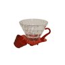 Coador de Vidro Hario v60 Tam 01 Vermelho - HR-VDG-01R - 1