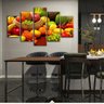 QUADROS DECORATIVOS 5 PEÇAS FRUTAS HORTIFRUTI COZINHAS - 1