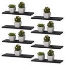 Ver imagem 2 de Kit 8 Prateleiras 30 X 10cm Preta Suporte Invisível