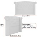 Ver imagem 3 de Cabeceira para Cama Box King 237cm Kendi Bouclé Off White - Sallar Home