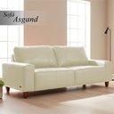 Ver imagem 2 de Sofá Decorativo Sala de Estar Asgand 2 Lugares 160cm Couro Tiza - Mozzelar