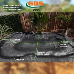 Lona para Lago Tanque Peixe Geomembrana 0,3mm 300 Micras 10x7 - 5