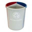 Ver imagem 3 de Lixeira Mix 25l Coleta Seletiva C/ 3 Div Azul/vermelho/cinza