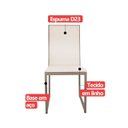 Ver imagem 6 de Cadeira de Jantar Kit 4 Elisa Base de Ferro Fendi com Estofado Linho Bege - Arkell