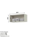 Ver imagem 4 de Armário Aéreo Porta Basculante 80cm 100% MDF Fineze Bege/Areia HP