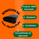Ver imagem 5 de Lona Plástica Preta 200 Micras 6x10m Multiuso para Pintura Construção 7,5kg