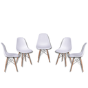 Ver imagem 3 de Conjunto Mesa de Jantar Cone Redonda 120 cm Freijó + 5 Cadeiras Eames Dkr Wood Personal Decor