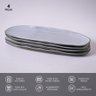 Conjunto com 4 Travessas Oval Rasa Grande Orgânico Dust 36x13cm - 4