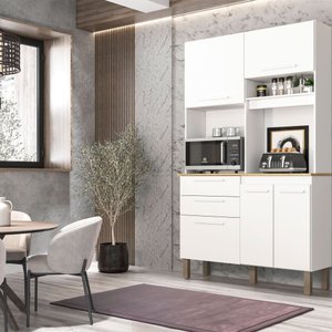 Kit Cozinha Dubai 5 Portas 2 Gavetas Nicho Sallêto