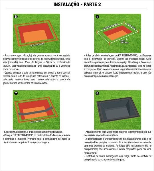 Painel Geomembrana Pead 0,5mm- 5,00 X 3,00 (15,0mts) - 5