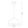 Luminária Pendente Meia Lua Montreal P Lustre Sala Mesa Cozinha Bivolt E27:branco com Champagne/bivo - 3