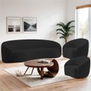 Ver imagem 2 de Kit Sofá 3 Lugares 180cm e 2 Poltronas Orgânica Luxo Recepção Amore Linho - Adj Decor