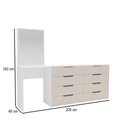 Ver imagem 3 de Cômoda Madrid 8 Gavetas com Espelho Creme/branco - Politorno