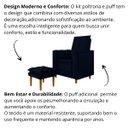 Ver imagem 5 de Poltrona Decorativa Amamentação Reforçada e Puff Alice Veludo:azul Marinho