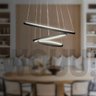 Lustre Pendente 3 Anéis 60cm Triarc 3 Arcos 110/220 Moderno Led Integrado - 2