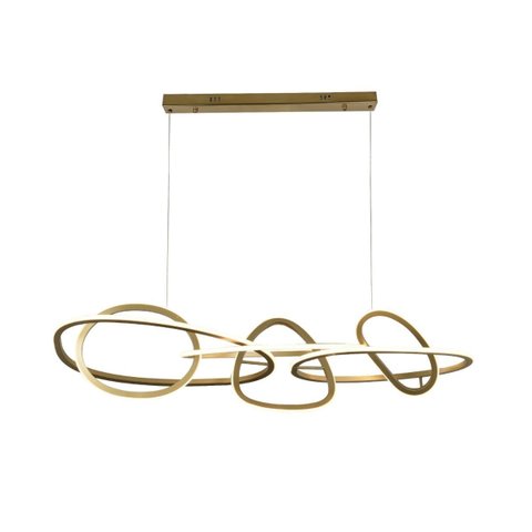 Pendente Moderno Jeda 1,20m Led 67w 3000k Ouro Nordecor