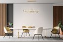 Ver imagem 2 de Pendente Moderno Jeda 1,20m Led 67w 3000k Ouro Nordecor