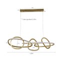 Ver imagem 4 de Pendente Moderno Jeda 1,20m Led 67w 3000k Ouro Nordecor