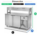 Ver imagem 5 de Balcão de Seviço Refrigerado Condimentador 150cm com 5 Cubas de 1/2 BSRC1500 220V - Refrimate