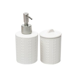 Cj 2 Pecas para Banheiro de Ceramica Point Branco