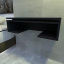 Ver imagem 1 de Aparador Gabinete Banheiro Auxiliar Banheiro Preto