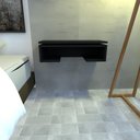 Ver imagem 3 de Aparador Gabinete Banheiro Auxiliar Banheiro Preto