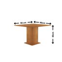 Ver imagem 5 de Conjunto Jantar Loren 4 Lugares MDF Cadeiras Lira Amadeirado 90cm Moderna