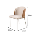 Ver imagem 3 de Cadeira de Jantar Aurora no Linho Cru e Metal Champanhe