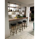 Ver imagem 6 de Banqueta Alta sem Encosto para Balcão Cozinha Decor Gourmet Pés Palito Bancada Resistente Ilha Luxo