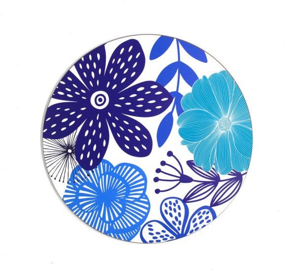 Quadro Floral Azul - 1